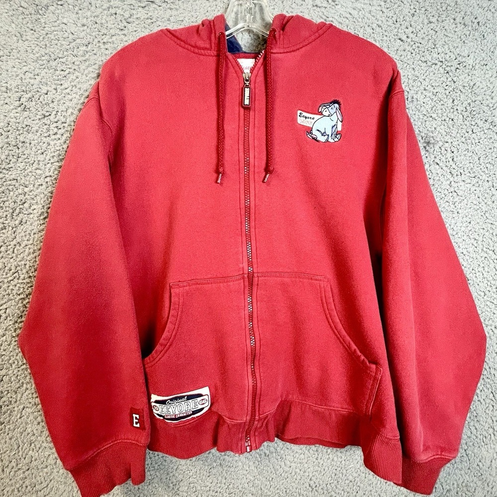 Disney Store Vintage Eeyore 1966 Full Zip Long Sleeve Hoodie Unisex Size Medium